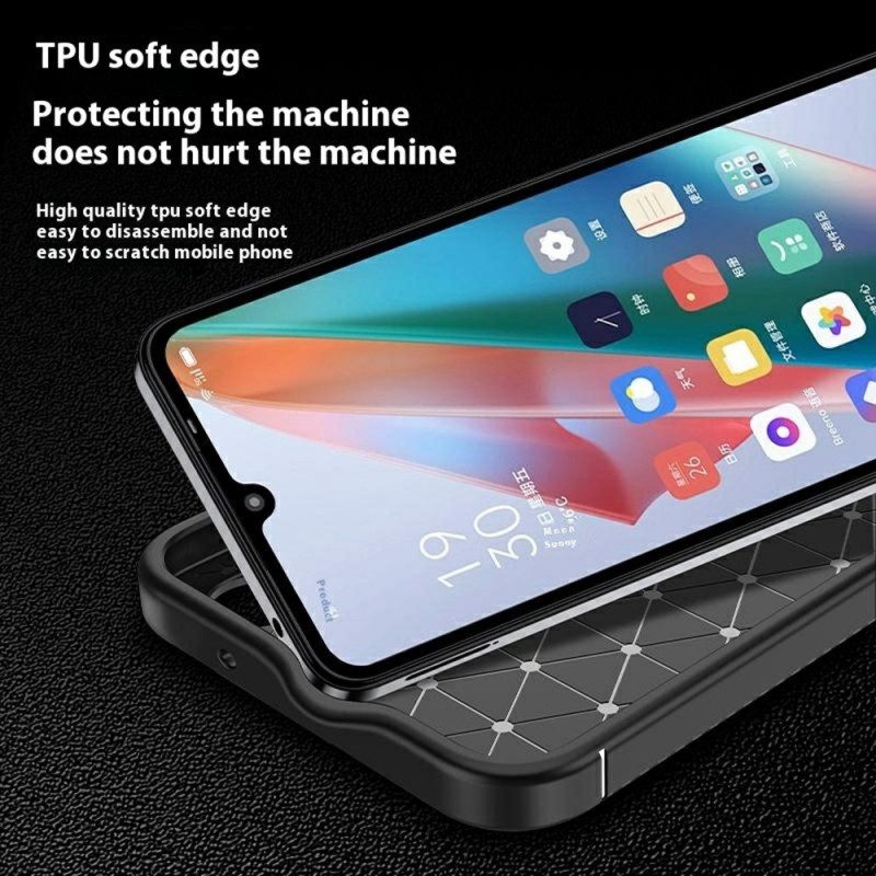 Case Poco C75 Puhelinkuoret Joustava Hiilikuitu