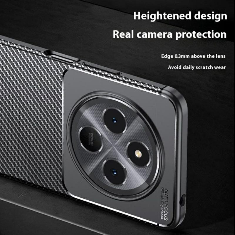 Case Poco C75 Puhelinkuoret Joustava Hiilikuitu