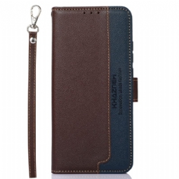 Kotelot Poco C75 Litsikuvioinen Rfid-esto Khazneh Suojakuori