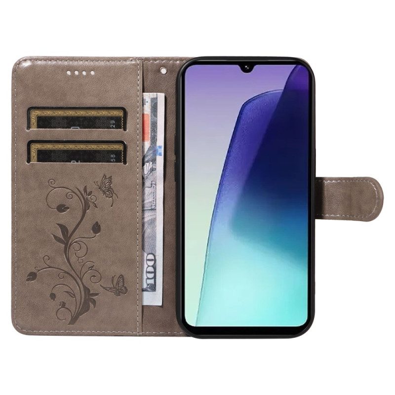 Kotelot Poco C75 Puhelinkuoret Kukkakuvio Ja Hihna