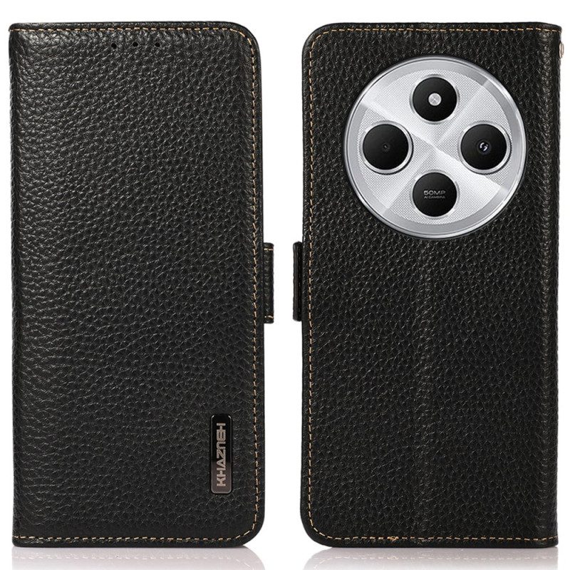 Kotelot Poco C75 Puhelinkuoret Litsi-nahka Rfid-esto Khazneh