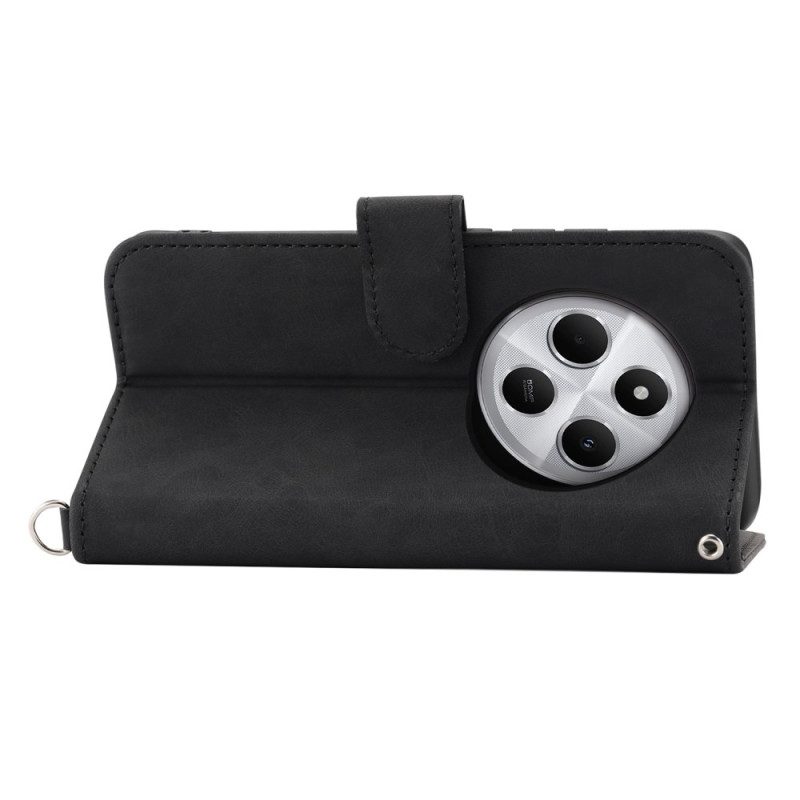 Kotelot Poco C75 Puhelinkuoret Mokkanahkaefekti Pitsiä Hihnalla Ja Olkahihnalla