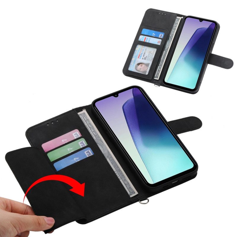 Kotelot Poco C75 Puhelinkuoret Mokkanahkaefekti Pitsiä Hihnalla Ja Olkahihnalla