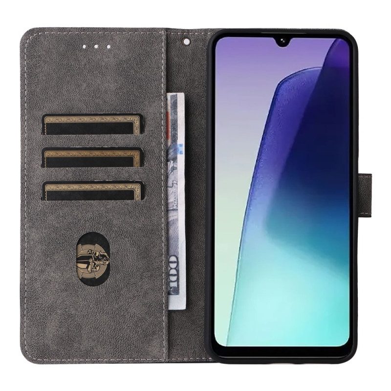 Kotelot Poco C75 Puhelinkuoret Mokkanahkaefekti Rfid-esto Hihnalla