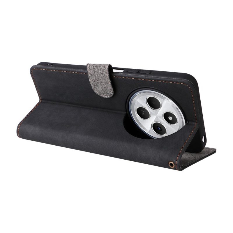 Kotelot Poco C75 Puhelinkuoret Mokkanahkaefekti Rfid-esto Hihnalla