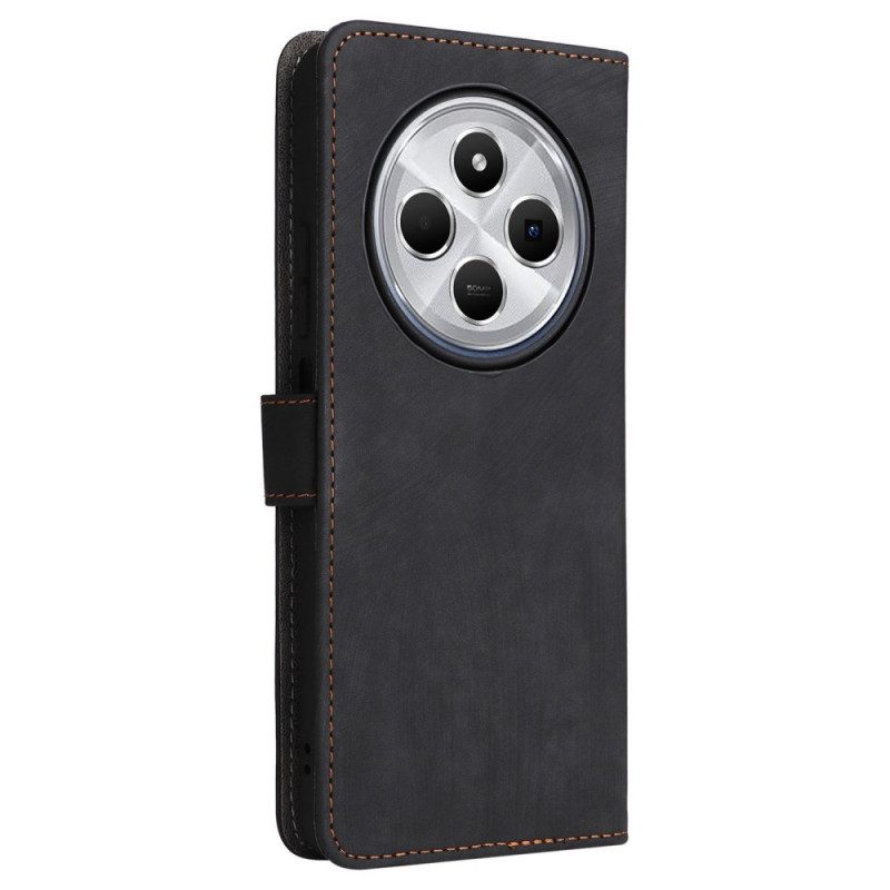 Kotelot Poco C75 Puhelinkuoret Mokkanahkaefekti Rfid-esto Hihnalla