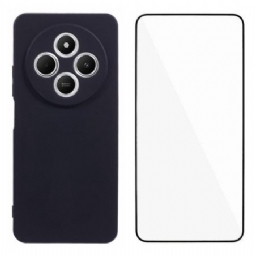 Kuori Poco C75 Silikoni Karkaistulla Lasisella Näytönsuojalla