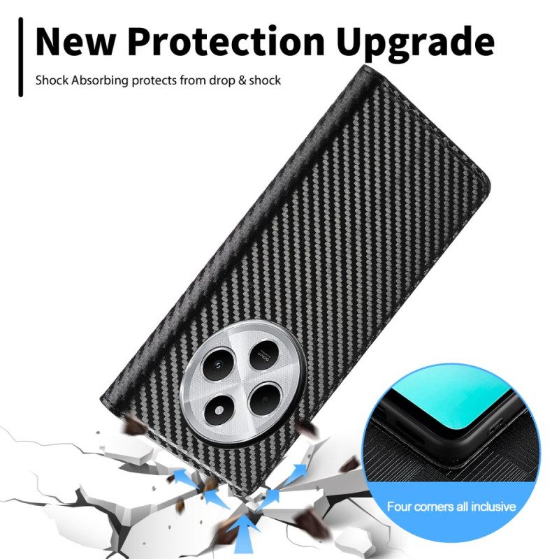 Nahkakotelo Poco C75 Hiilikuitukuvio Suojakuori