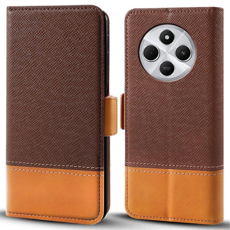 Nahkakotelo Poco C75 Kaksi Tekstuuria