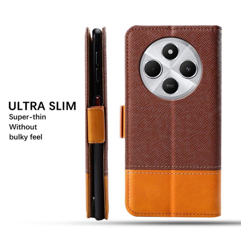 Nahkakotelo Poco C75 Kaksi Tekstuuria