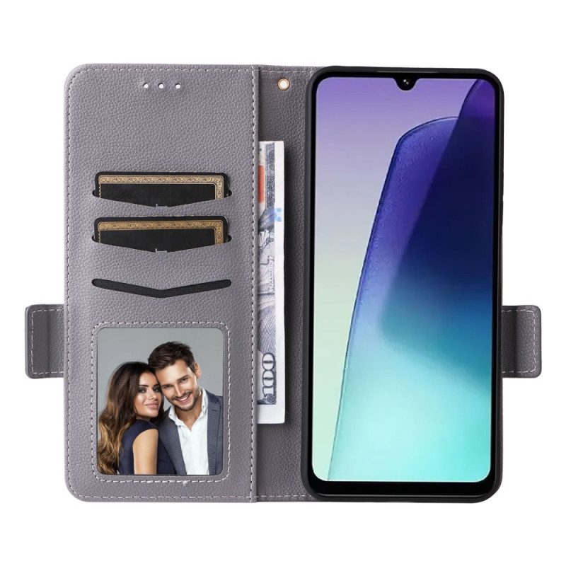 Nahkakotelo Poco C75 Litsikuvio Ja Hihna