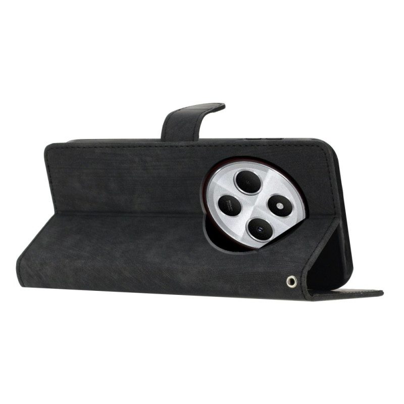 Nahkakotelo Poco C75 Mokkanahkaefekti Hihnalla