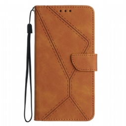 Nahkakotelo Poco C75 Viivat Ja Raidat