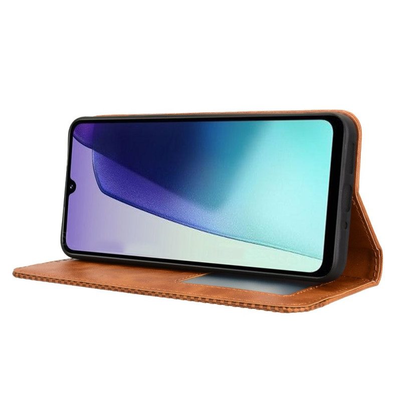 Nahkakotelo Poco C75 Vintage-reunus