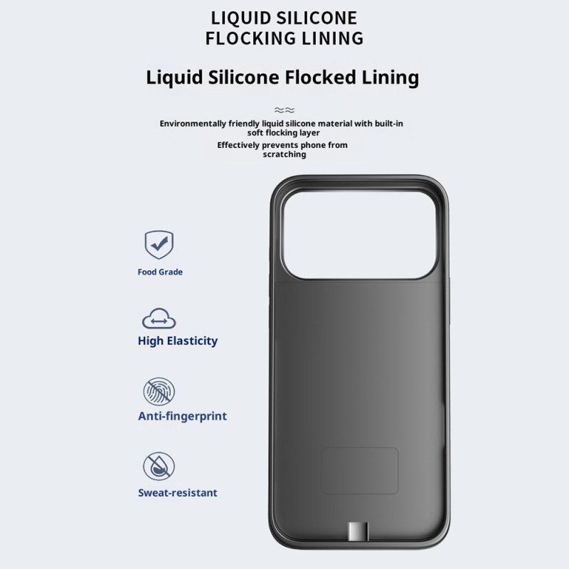 5000 Mah Ulkoinen Akkukotelo iPhone 17 Prolle Sisäänrakennetulla Telineellä