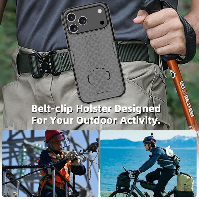 Case iPhone 17 Pro Puhelinkuoret Liukuva Jalustalla Ja Klipsillä