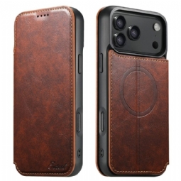 Kuoret iPhone 17 Pro Magsafe-yhteensopiva Nahkajäljitelmä