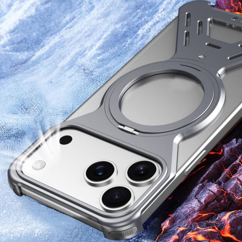 Kuori iPhone 17 Pro Magsafe-puskuri Pyörivällä Jalustalla Suojakuori