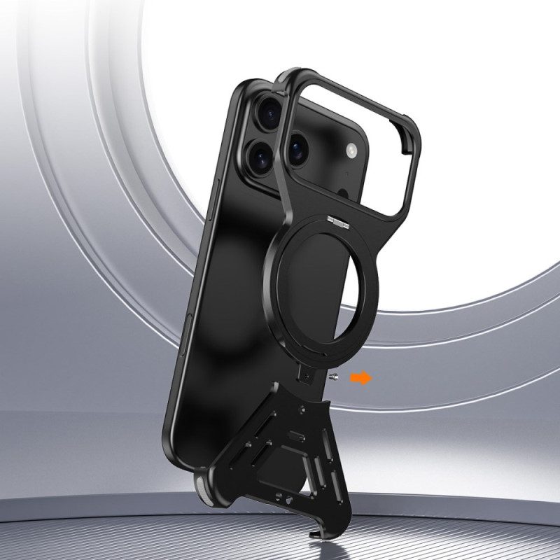 Kuori iPhone 17 Pro Magsafe-puskuri Pyörivällä Jalustalla Suojakuori