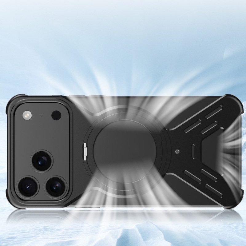 Kuori iPhone 17 Pro Magsafe-puskuri Pyörivällä Jalustalla Suojakuori