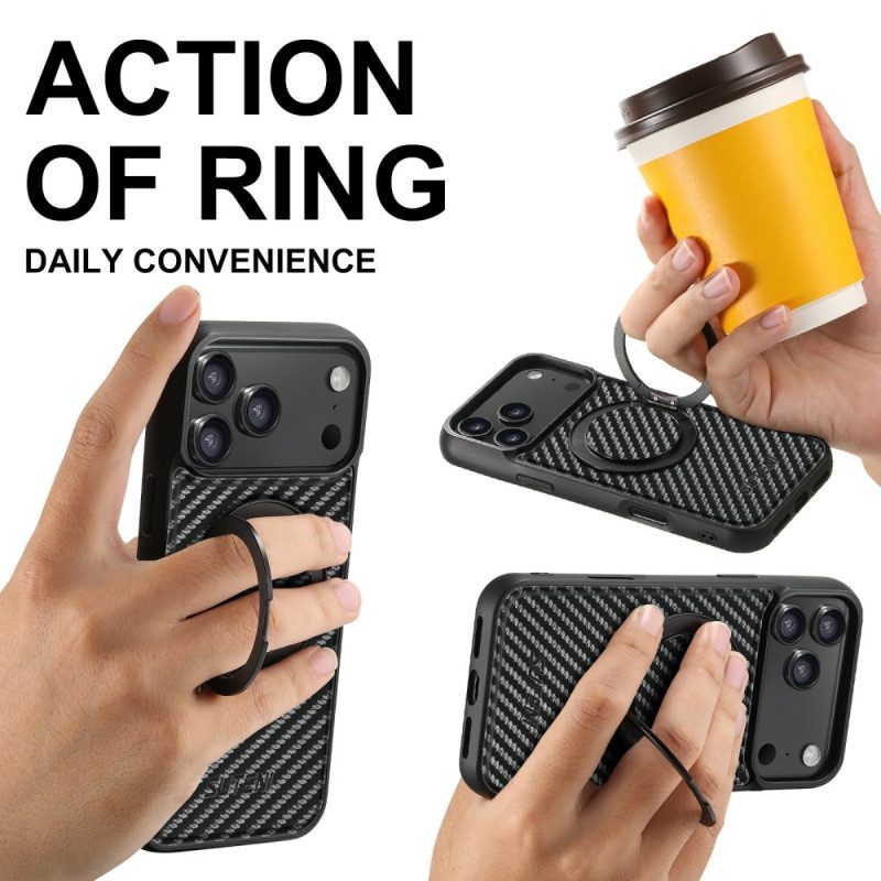 Kuori iPhone 17 Pro Magsafe Pyörivä Kiinnike Ja Hiilikuitu