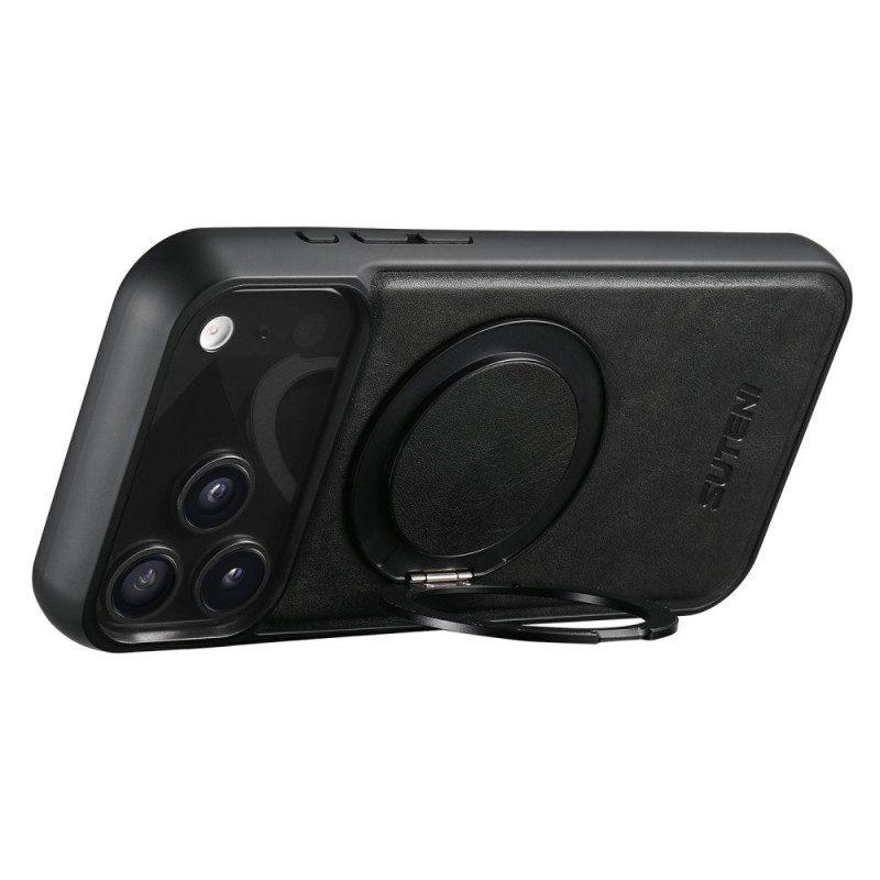 Kuori iPhone 17 Pro Magsafe-yhteensopiva Vahattu Nahkaefekti Pyörivällä Kiinnikkeellä