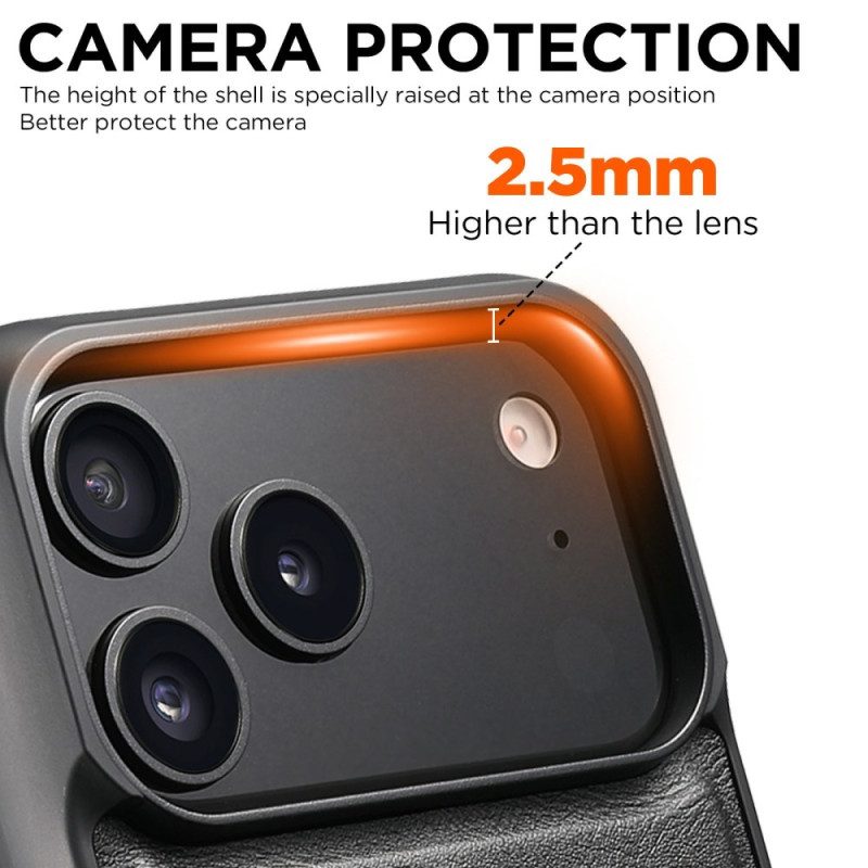 Kuori iPhone 17 Pro Magsafe-yhteensopiva Vintage-nahkaefekti