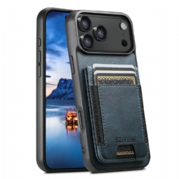 Kuori iPhone 17 Pro Vahattu Nahkatyylinen Korttikotelo Suojakuori