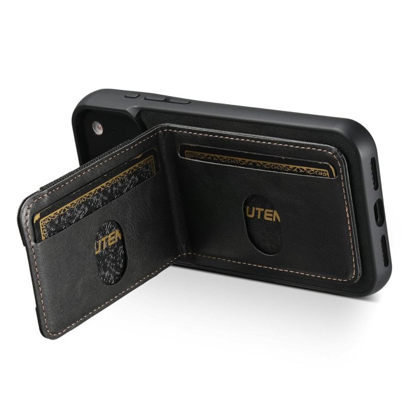 Kuori iPhone 17 Pro Vahattu Nahkatyylinen Korttikotelo Suojakuori