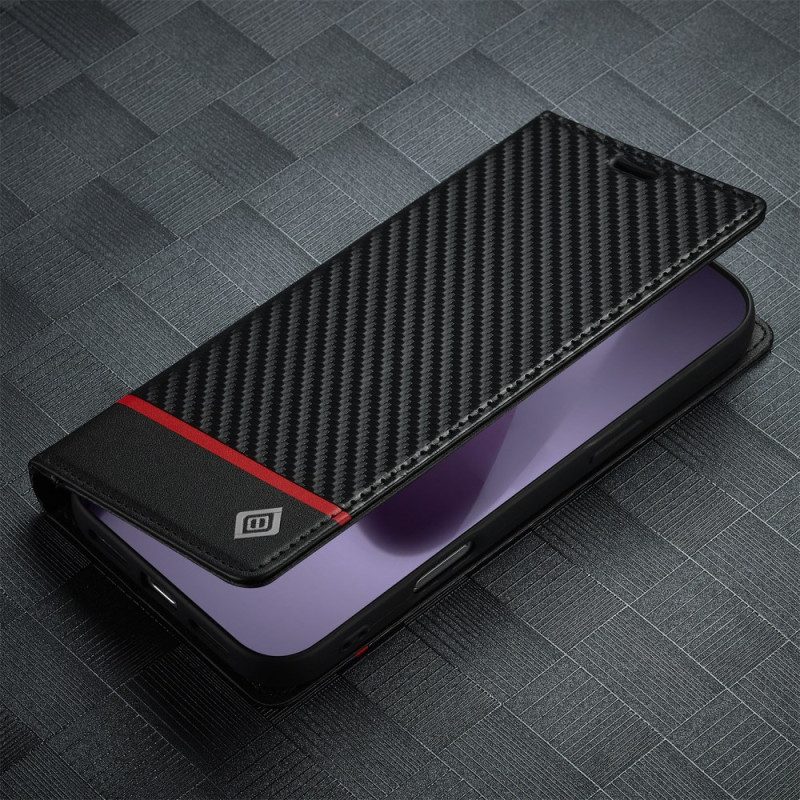 Nahkakotelo iPhone 17 Pro Lc.imeeke Hiilikuitu