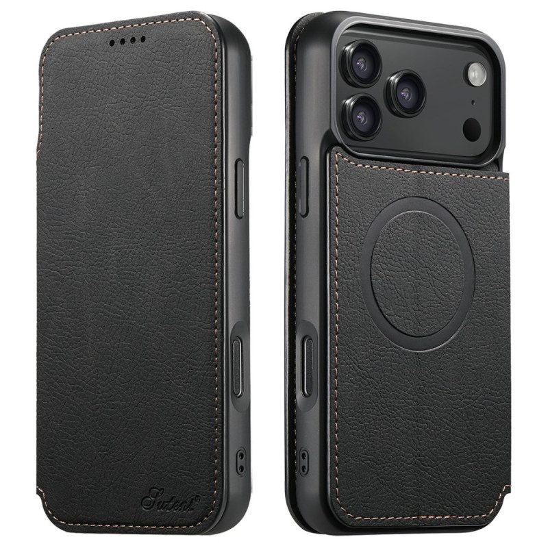 Nahkakotelo iPhone 17 Pro Magsafe-yhteensopiva Vintage-muotoilu