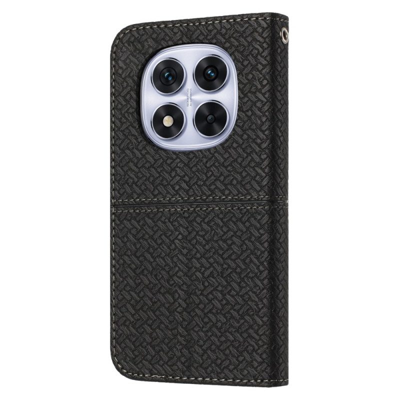 Kotelot Xiaomi Redmi Note 14 Pro 4g Kudottu Tekstuuri Hihnalla