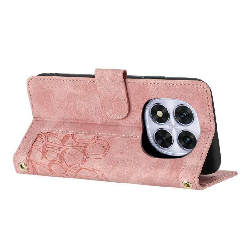 Kotelot Xiaomi Redmi Note 14 Pro 4g Kukkakuvio Hihnalla