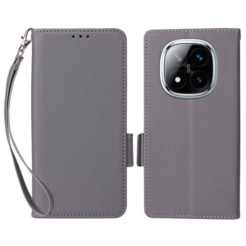 Kotelot Xiaomi Redmi Note 14 Pro 4g Litsikuvioinen Tekonahkahihna