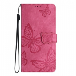 Kotelot Xiaomi Redmi Note 14 Pro 4g Puhelinkuoret Mokkanahkakuvio Perhoset