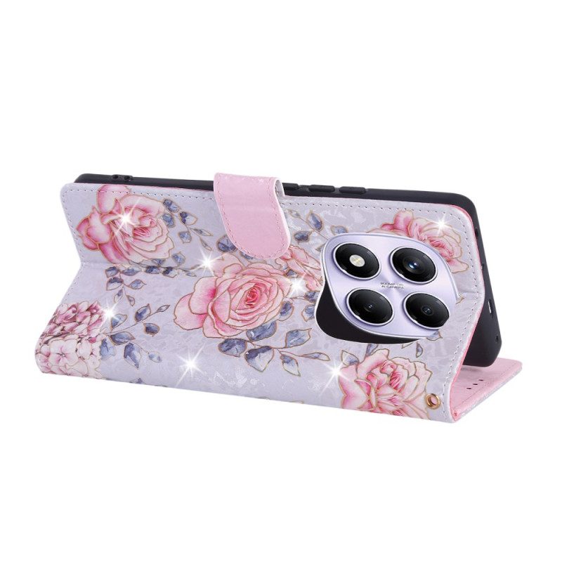 Kotelot Xiaomi Redmi Note 14 Pro 4g Rfid-suojattu Kukkakuvio