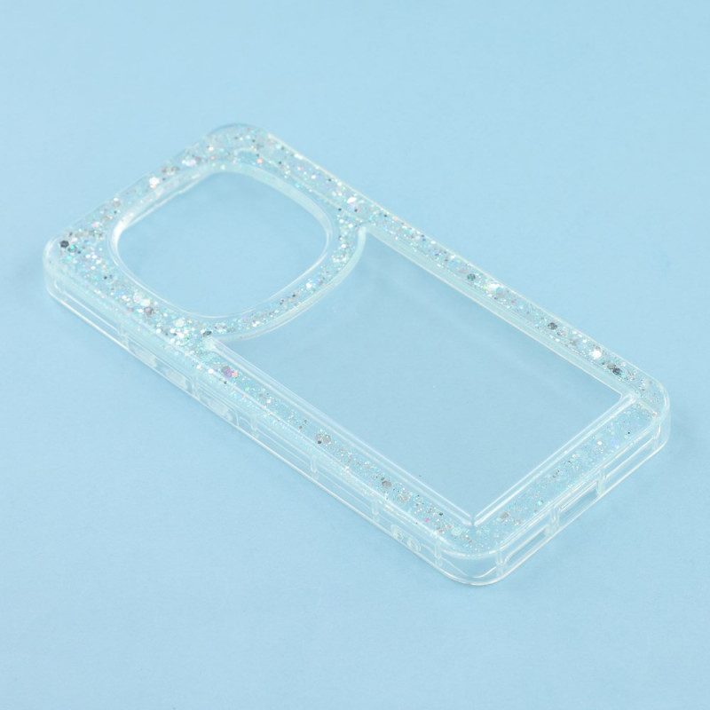 Kuori Xiaomi Redmi Note 14 Pro 4g Läpinäkyvä Kimaltelevilla Reunoilla Suojakuori