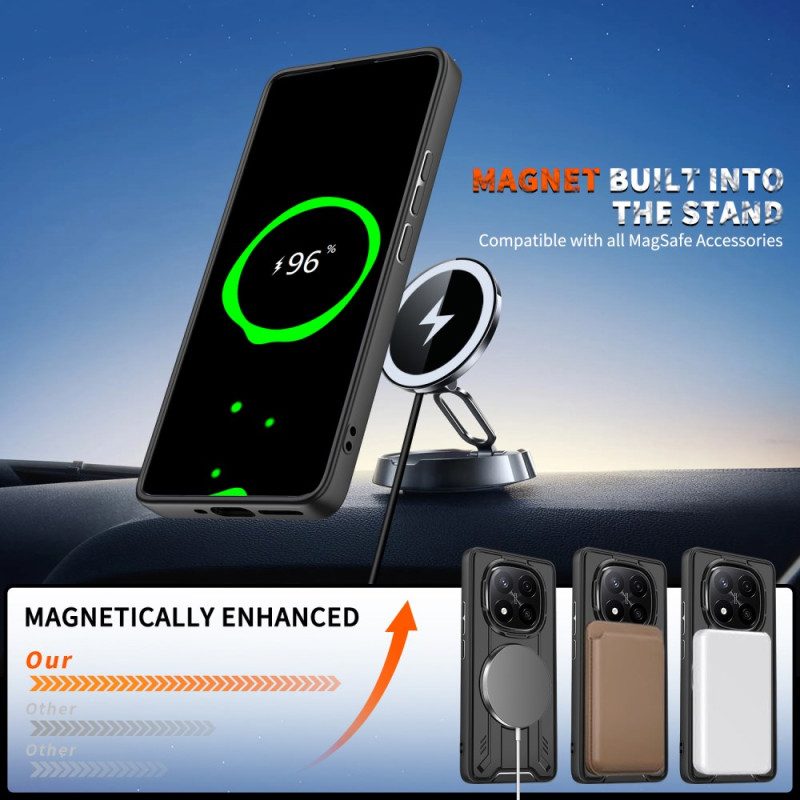 Kuori Xiaomi Redmi Note 14 Pro 4g Magsafe-yhteensopiva Pyörivän Jalustan Kanssa