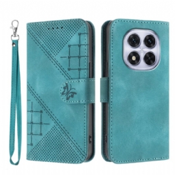 Nahkakotelo Xiaomi Redmi Note 14 Pro 4g Geometrinen Kuvio Hihnalla