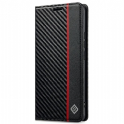 Nahkakotelo Xiaomi Redmi Note 14 Pro 4g Hiilikuitutekstuuri