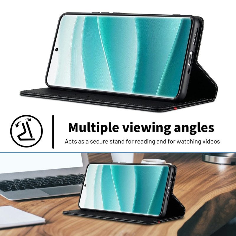 Nahkakotelo Xiaomi Redmi Note 14 Pro 4g Hiilikuitutekstuuri