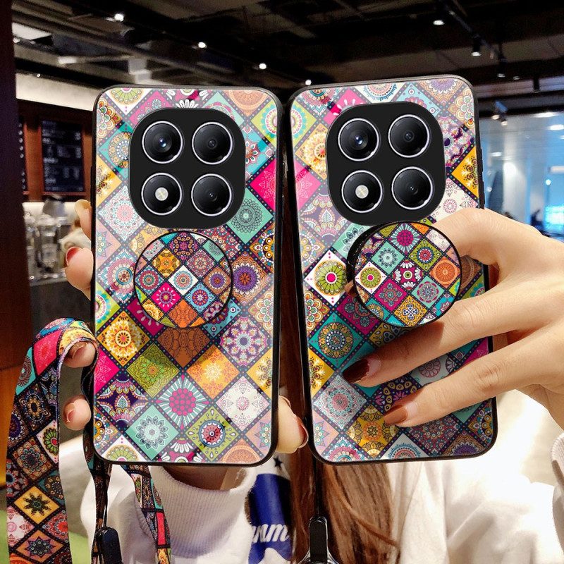 Puhelinkuoret Xiaomi Redmi Note 14 Pro 4g Tilkkutäkkikuvioinen Jalusta Ja Hihna