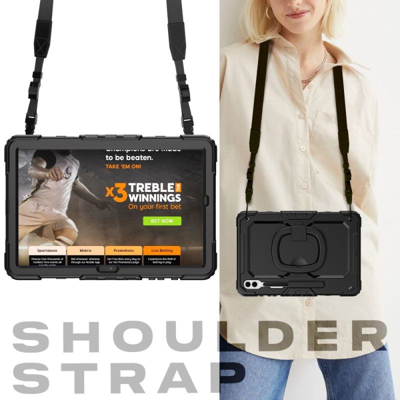 Kuori Samsung Galaxy Tab S10 Ultra Ensiluokkainen Suoja Olkahihnalla