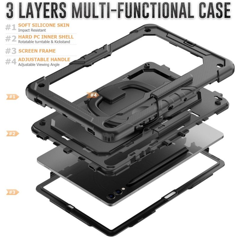 Kuori Samsung Galaxy Tab S10 Ultra Ensiluokkainen Suoja Olkahihnalla