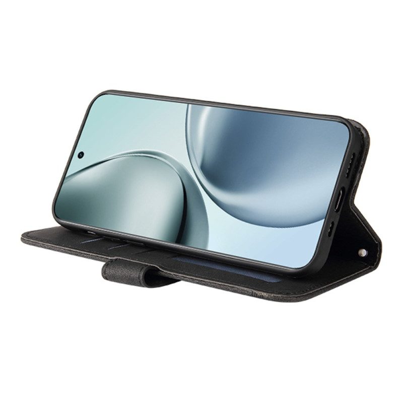 Kotelot Realme 14 Pro 5g Niitillä Koristeltu Mokkanahkaefekti Suojakuori