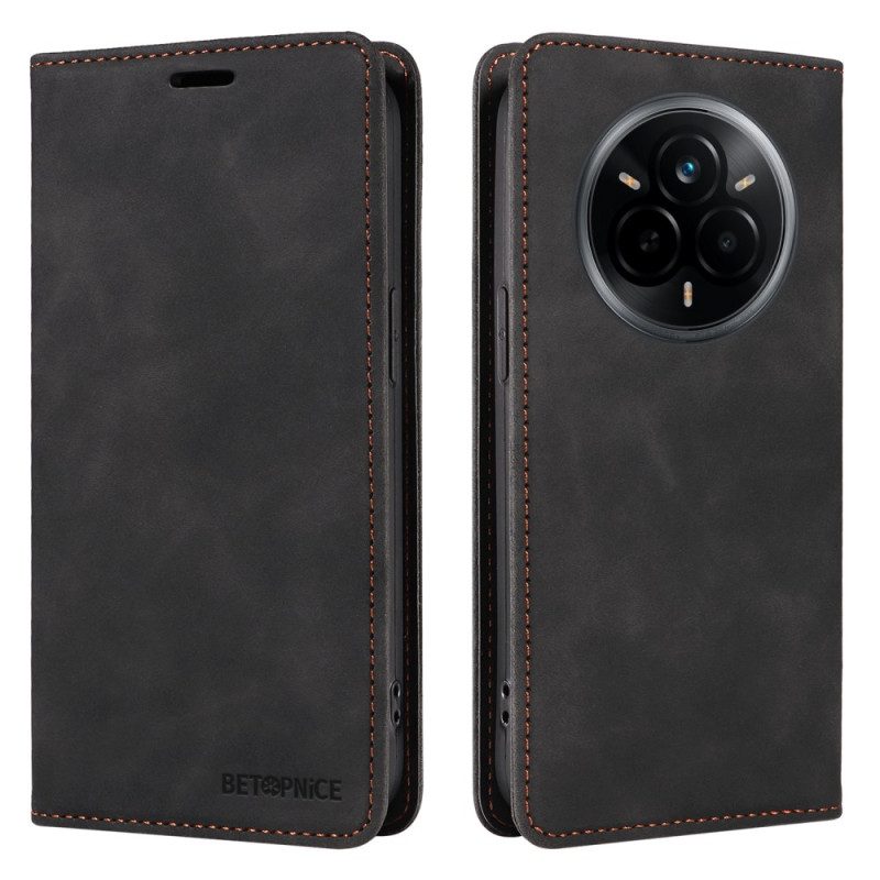 Nahkakotelo Realme 14 Pro 5g Klassinen Mokkanahka Rfid