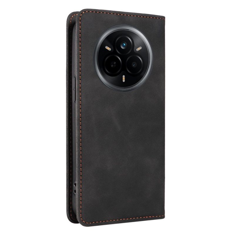 Nahkakotelo Realme 14 Pro 5g Klassinen Mokkanahka Rfid