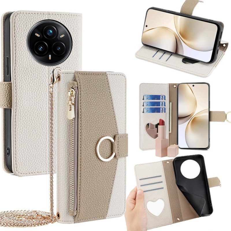 Nahkakotelo Realme 14 Pro 5g Peili Ja Ketju