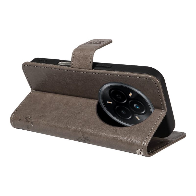 Nahkakotelo Realme 14 Pro 5g Puu Ja Kissa