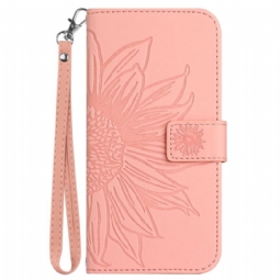 Kotelot Oppo Reno 13 Pro 5g Auringonkukkakuvio Hihnalla